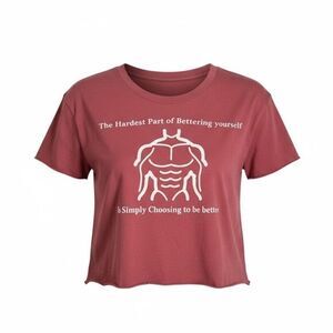 EUC Next Level Women’s Dusty Pink Graphic Crop Top Choose to Be Better - Size XS